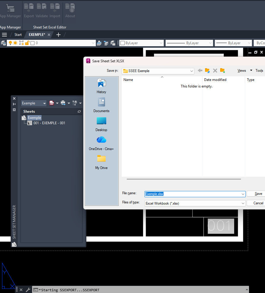 Save exported Excel workbook