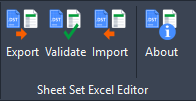 Sheet Set Excel Editor ribbon